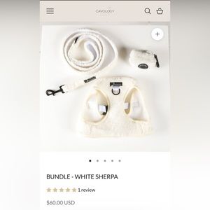 Cavology sherpa dog harness, leash, and poop bag holder